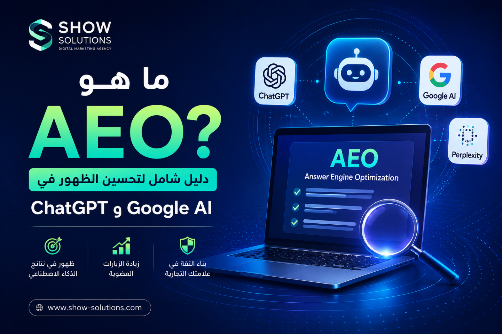 ما هو AEO؟ وكيف يساعد موقعك على الظهور في ChatGPT وGoogle AI؟